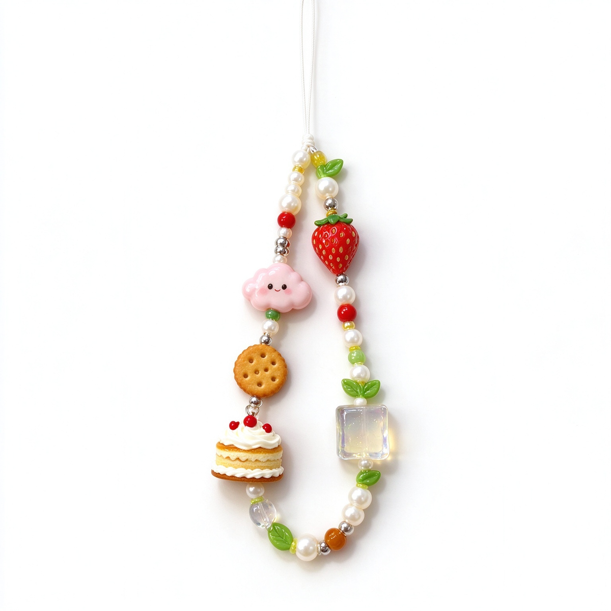 Strawberry Cookie Cake Phone Charm