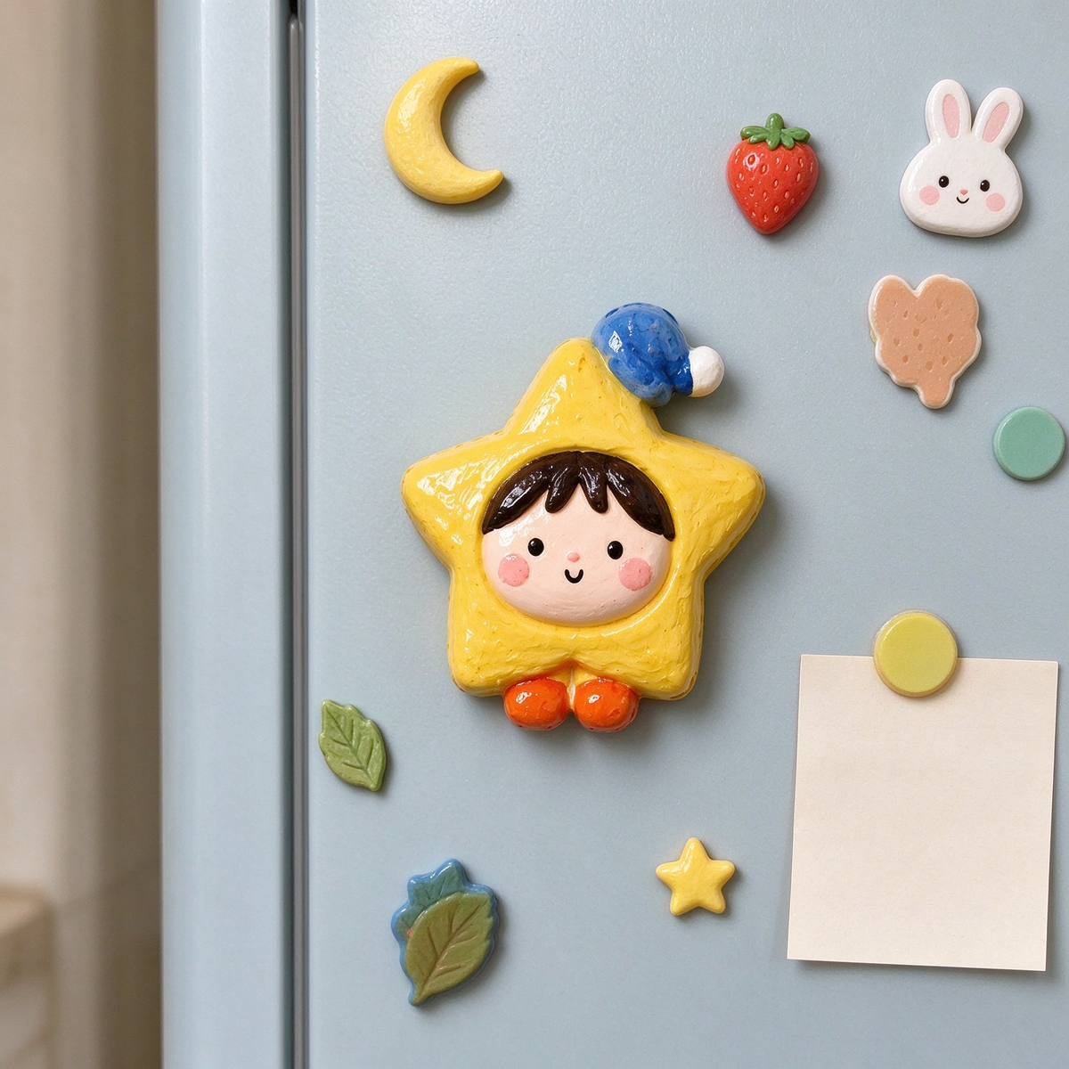 Yellow Star Costume Cute Character Fridge Magnet