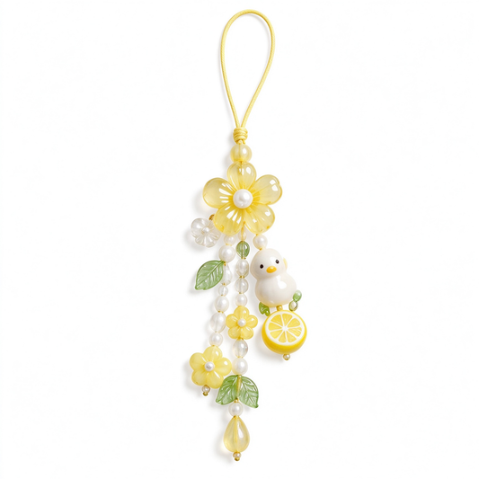 Sunny Duck Lemon Flower Phone Charm