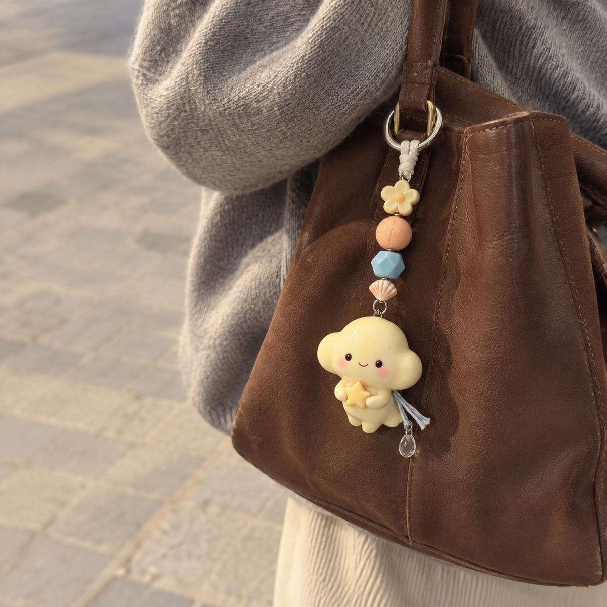 Sunshine Cloud Star Bag Charm