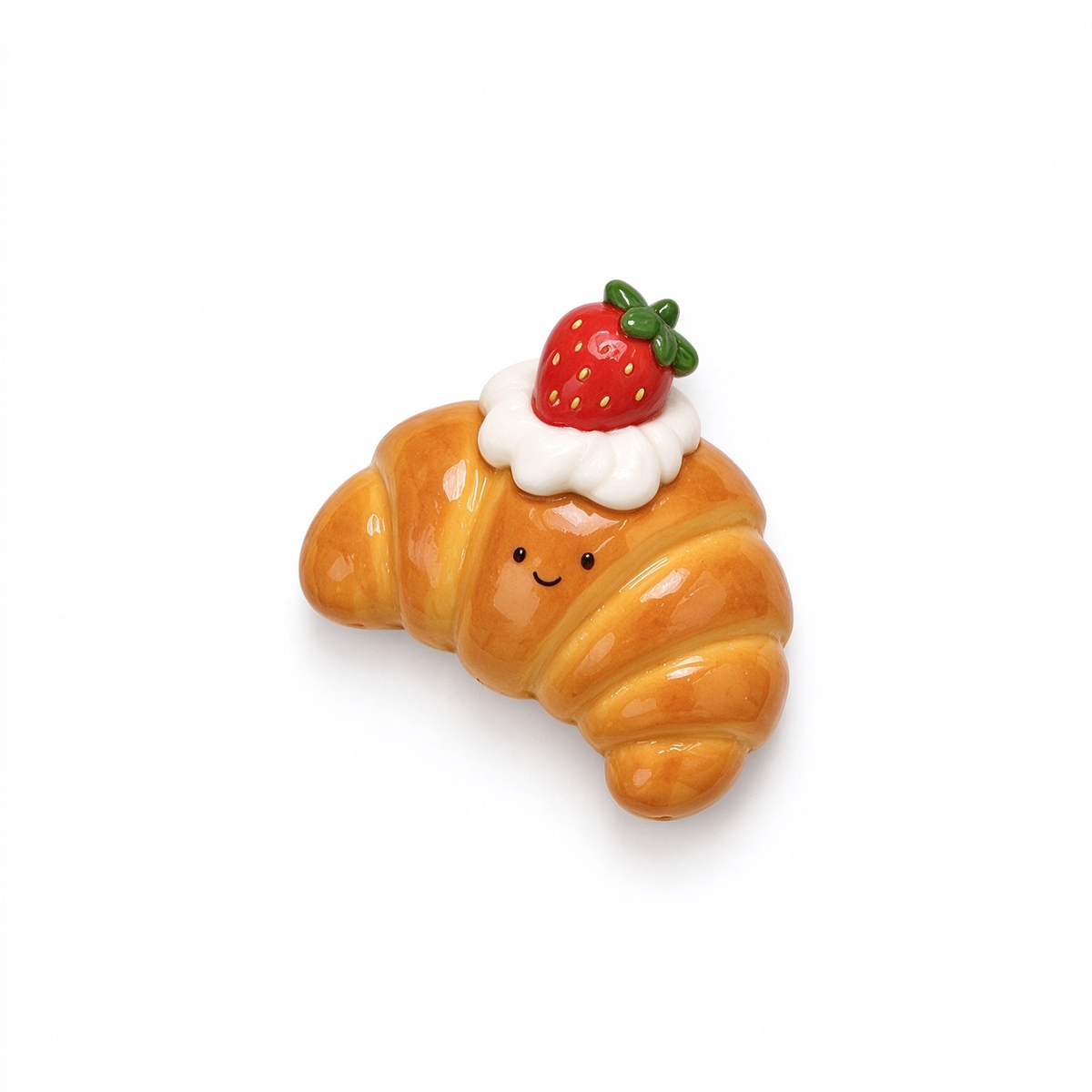 Strawberry Shortcake Croissant Fridge Magnet