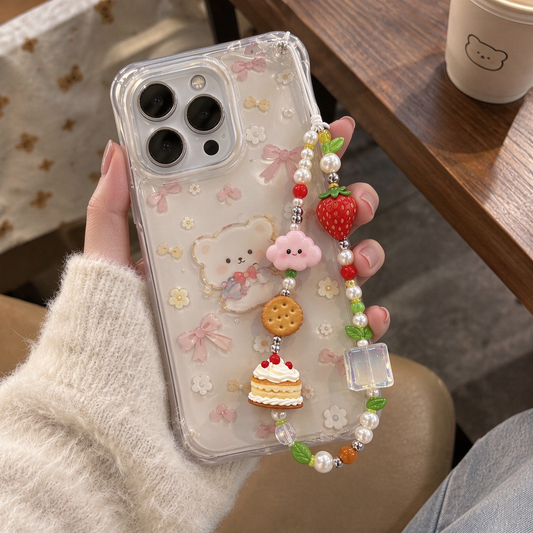 Strawberry Cookie Cake Phone Charm